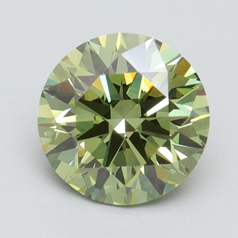 Loose Diamond - ROUND 1.61ct Fancy Vivid Green VS1: Loose Diamond - ROUND 1.61ct Fancy Vivid Green VS1 Source: This is a real non-mined Diamond that has been grown in a lab Shape: ROUND Carats: 1.61 Color: Fancy Vivid Green Certification: IGI Video: