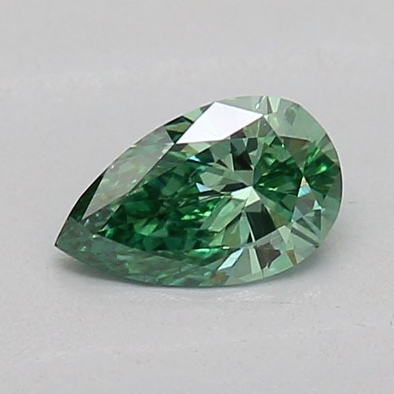 Loose Diamond - PEAR 0.21ct Fancy Vivid Green VVS2: Loose Diamond - PEAR 0.21ct Fancy Vivid Green VVS2 Source: This is a real non-mined Diamond that has been grown in a lab Shape: PEAR Carats: 0.21 Color: Fancy Vivid Green Certification: IGI Video: