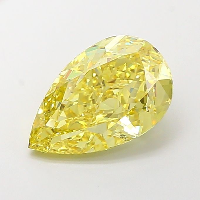 Loose Diamond - PEAR 4.54ct Fancy Intense Yellow VVS2: Loose Diamond - PEAR 4.54ct Fancy Intense Yellow VVS2 Source: This is a real non-mined Diamond that has been grown in a lab Shape: PEAR Carats: 4.54 Color: Fancy Intense Yellow Certification: IGI Vide