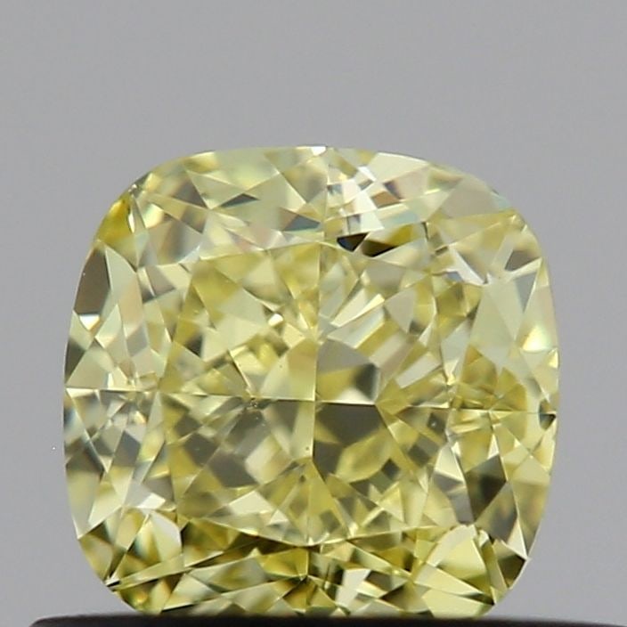 Loose Diamond - CUSHION MODIFIED 0.56ct Fancy Yellow VS1: Loose Diamond - CUSHION MODIFIED 0.56ct Fancy Yellow VS1 Source: This is a real non-mined Diamond that has been grown in a lab Shape: CUSHION MODIFIED Carats: 0.56 Color: Fancy Yellow Certification: I