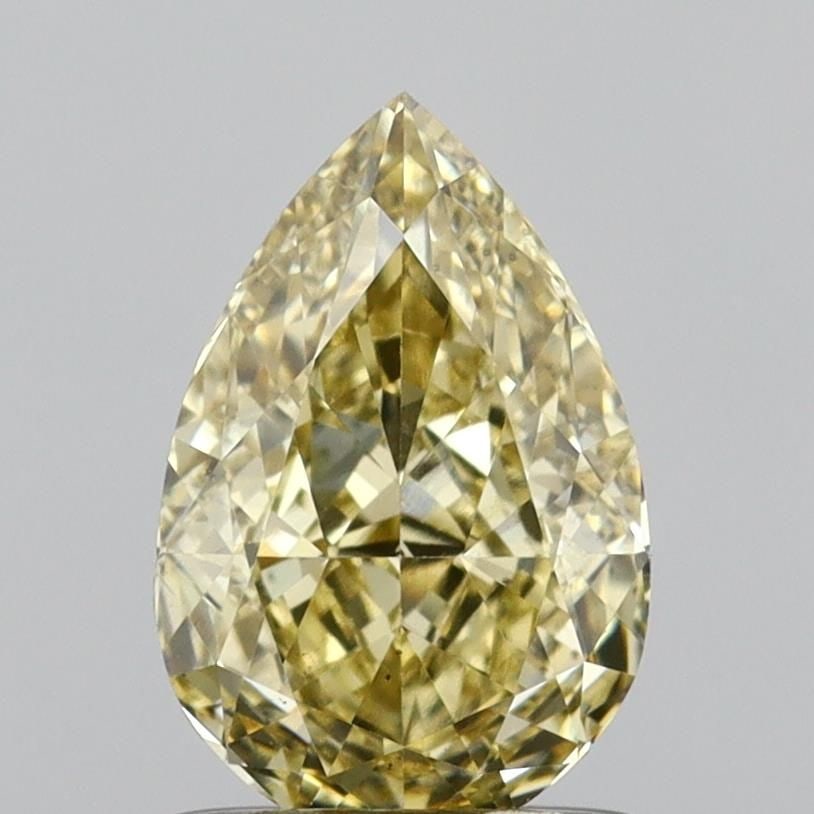 Loose Diamond - PEAR 1.09ct Fancy Yellow VS2: Loose Diamond - PEAR 1.09ct Fancy Yellow VS2 Source: This is a real non-mined Diamond that has been grown in a lab Shape: PEAR Carats: 1.09 Color: Fancy Yellow Certification: IGI Video: