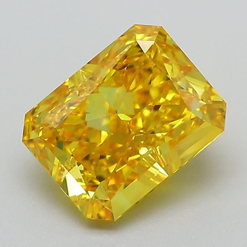 Loose Diamond - RADIANT 2.64ct Fancy Vivid Yellow VS1: Loose Diamond - RADIANT 2.64ct Fancy Vivid Yellow VS1 Source: This is a real non-mined Diamond that has been grown in a lab Shape: RADIANT Carats: 2.64 Color: Fancy Vivid Yellow Certification: IGI Vid