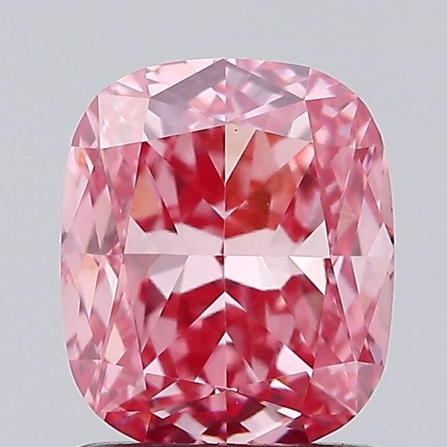 Loose Diamond - CUSHION MODIFIED 1.54ct Fancy Vivid Pink VVS2: Loose Diamond - CUSHION MODIFIED 1.54ct Fancy Vivid Pink VVS2 Source: This is a real non-mined Diamond that has been grown in a lab Shape: CUSHION MODIFIED Carats: 1.54 Color: Fancy Vivid Pink Certifi