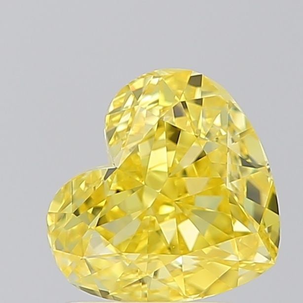Loose Diamond - HEART 1.6ct Fancy Vivid Yellow VVS1: Loose Diamond - HEART 1.6ct Fancy Vivid Yellow VVS1 Source: This is a real non-mined Diamond that has been grown in a lab Shape: HEART Carats: 1.6 Color: Fancy Vivid Yellow Certification: IGI Video: