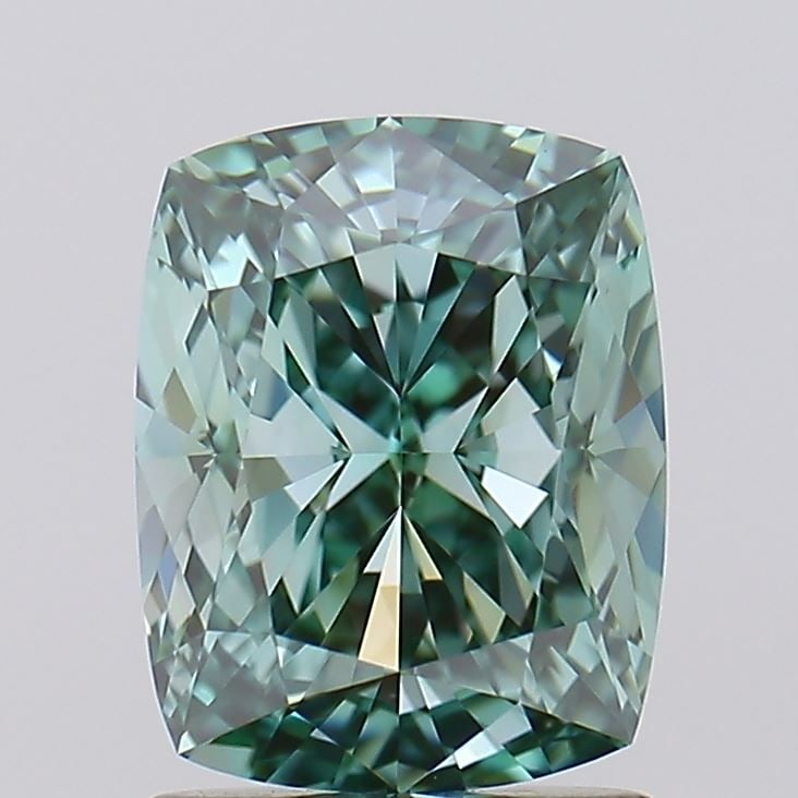 Loose Diamond - CUSHION MODIFIED 1.85ct Fancy Vivid Green VVS2: Loose Diamond - CUSHION MODIFIED 1.85ct Fancy Vivid Green VVS2 Source: This is a real non-mined Diamond that has been grown in a lab Shape: CUSHION MODIFIED Carats: 1.85 Color: Fancy Vivid Green Certi
