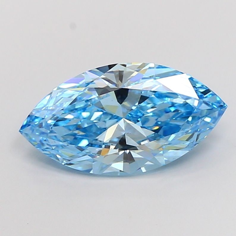 Loose Diamond - MARQUISE 5.0ct Fancy Vivid Blue VS1: Loose Diamond - MARQUISE 5.0ct Fancy Vivid Blue VS1 Source: This is a real non-mined Diamond that has been grown in a lab Shape: MARQUISE Carats: 5.0 Color: Fancy Vivid Blue Certification: IGI Video: