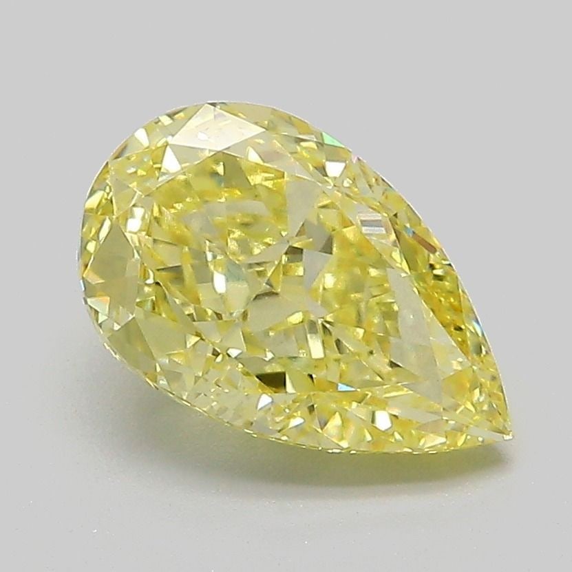 Loose Diamond - PEAR 2.06ct Fancy Vivid Yellow VS2: Loose Diamond - PEAR 2.06ct Fancy Vivid Yellow VS2 Source: This is a real non-mined Diamond that has been grown in a lab Shape: PEAR Carats: 2.06 Color: Fancy Vivid Yellow Certification: IGI Video: