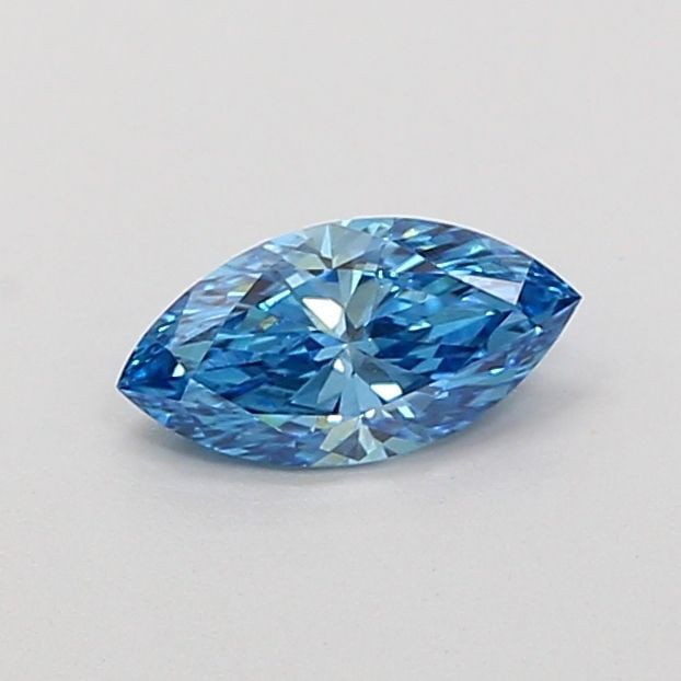 Loose Diamond - MARQUISE 0.59ct Fancy Vivid Blue VS2: Loose Diamond - MARQUISE 0.59ct Fancy Vivid Blue VS2 Source: This is a real non-mined Diamond that has been grown in a lab Shape: MARQUISE Carats: 0.59 Color: Fancy Vivid Blue Certification: IGI Video