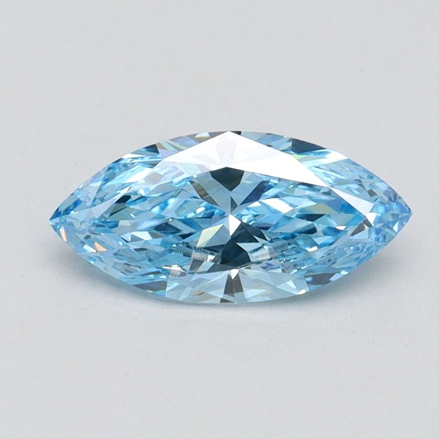Loose Diamond - MARQUISE 0.81ct Fancy Vivid Blue VS1: Loose Diamond - MARQUISE 0.81ct Fancy Vivid Blue VS1 Source: This is a real non-mined Diamond that has been grown in a lab Shape: MARQUISE Carats: 0.81 Color: Fancy Vivid Blue Certification: IGI Video