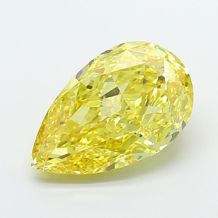 Loose Diamond - PEAR 4.34ct Fancy Vivid Yellow VS1: Loose Diamond - PEAR 4.34ct Fancy Vivid Yellow VS1 Source: This is a real non-mined Diamond that has been grown in a lab Shape: PEAR Carats: 4.34 Color: Fancy Vivid Yellow Certification: IGI Video: