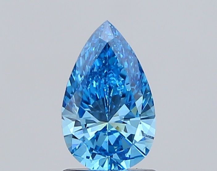 Loose Diamond - PEAR 1.04ct Fancy Vivid Blue VS1: Loose Diamond - PEAR 1.04ct Fancy Vivid Blue VS1 Source: This is a real non-mined Diamond that has been grown in a lab Shape: PEAR Carats: 1.04 Color: Fancy Vivid Blue Certification: IGI The Diamond D