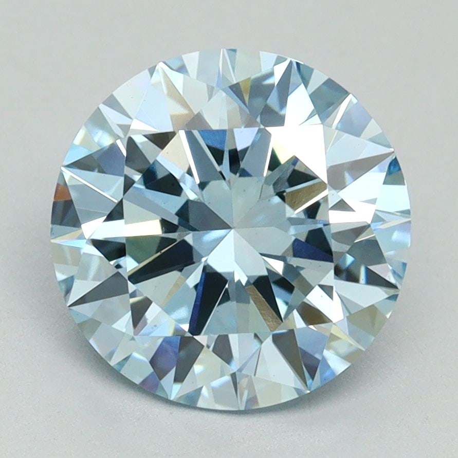 Loose Diamond - ROUND 3.02ct Fancy Vivid Blue VS1: Loose Diamond - ROUND 3.02ct Fancy Vivid Blue VS1 Source: This is a real non-mined Diamond that has been grown in a lab Shape: ROUND Carats: 3.02 Color: Fancy Vivid Blue Certification: IGI Video: