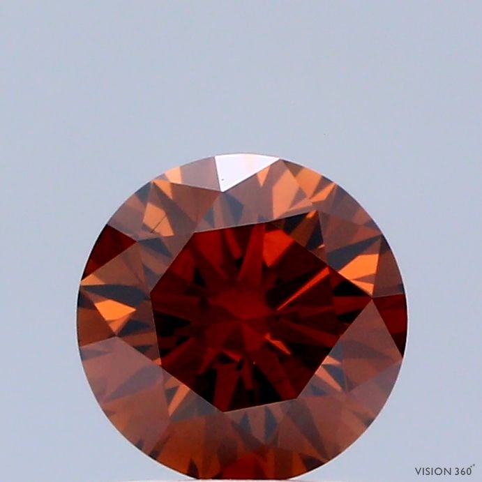 Ideal Loose Diamond - ROUND 0.68ct Fancy Deep Orange VS2: Ideal Loose Diamond - ROUND 0.68ct Fancy Deep Orange VS2 Source: This is a real non-mined Diamond that has been grown in a lab Shape: ROUND Carats: 0.68 Color: Fancy Deep Orange Certification: IGI Vid