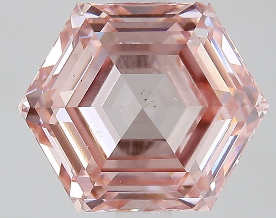Loose Diamond - HEXAGONAL 2.83ct Fancy Intense Pink VS1: Loose Diamond - HEXAGONAL 2.83ct Fancy Intense Pink VS1 Source: This is a real non-mined Diamond that has been grown in a lab Shape: HEXAGONAL Carats: 2.83 Color: Fancy Intense Pink Certification: IGI