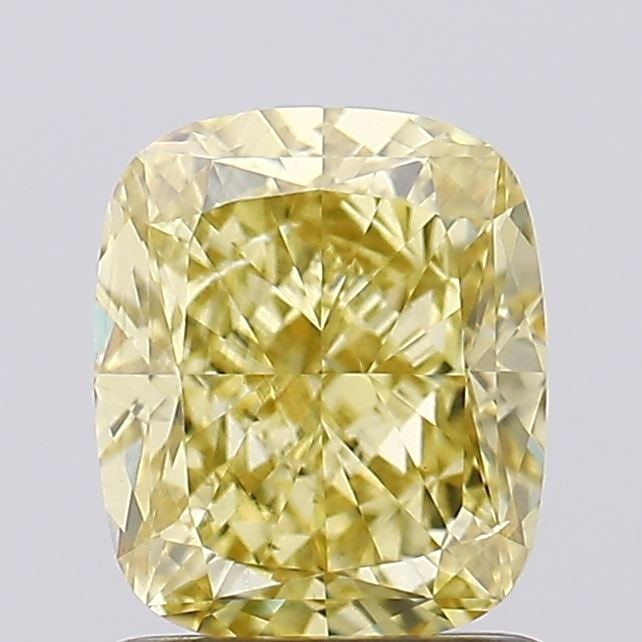 Loose Diamond - CUSHION MODIFIED 1.66ct Fancy Vivid Yellow VS2: Loose Diamond - CUSHION MODIFIED 1.66ct Fancy Vivid Yellow VS2 Source: This is a real non-mined Diamond that has been grown in a lab Shape: CUSHION MODIFIED Carats: 1.66 Color: Fancy Vivid Yellow Cert
