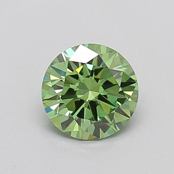 Loose Diamond - ROUND 0.51ct Fancy Vivid Green VS1: Loose Diamond - ROUND 0.51ct Fancy Vivid Green VS1 Source: This is a real non-mined Diamond that has been grown in a lab Shape: ROUND Carats: 0.51 Color: Fancy Vivid Green Certification: IGI The Diamo