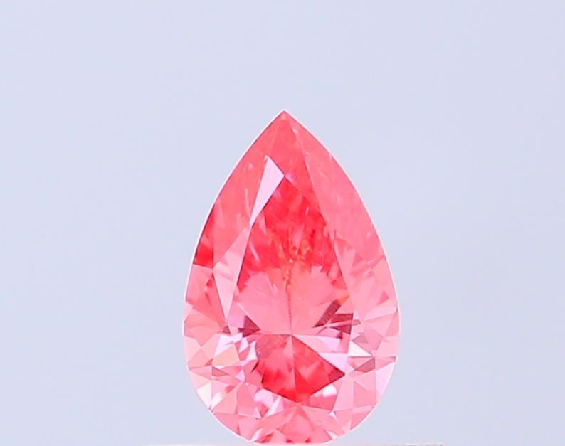 Loose Diamond - PEAR 0.57ct Fancy Pink VVS2: Loose Diamond - PEAR 0.57ct Fancy Pink VVS2 Source: This is a real non-mined Diamond that has been grown in a lab Shape: PEAR Carats: 0.57 Color: Fancy Pink Certification: NONE Video: