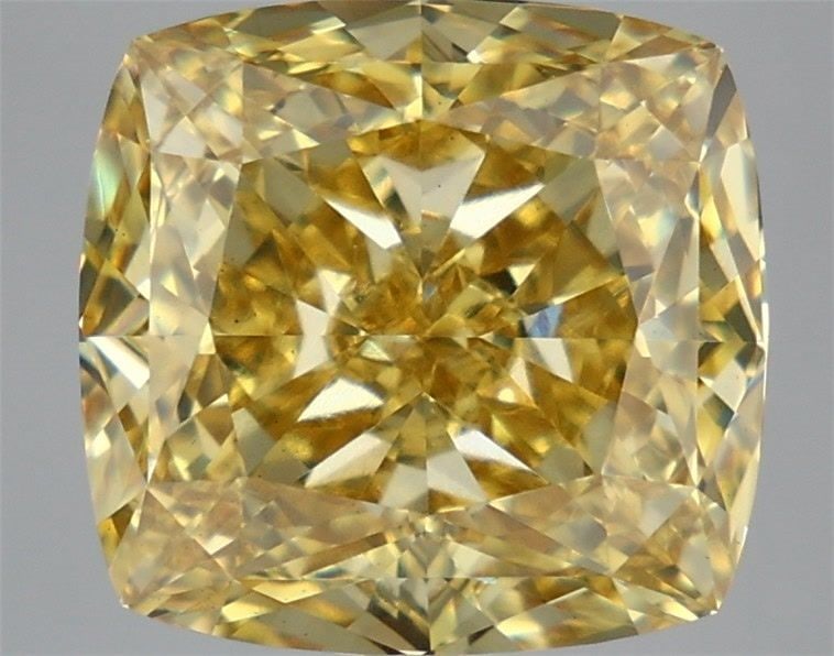 Loose Diamond - CUSHION MODIFIED 8.24ct Fancy Vivid Yellow VS1: Loose Diamond - CUSHION MODIFIED 8.24ct Fancy Vivid Yellow VS1 Source: This is a real non-mined Diamond that has been grown in a lab Shape: CUSHION MODIFIED Carats: 8.24 Color: Fancy Vivid Yellow Cert