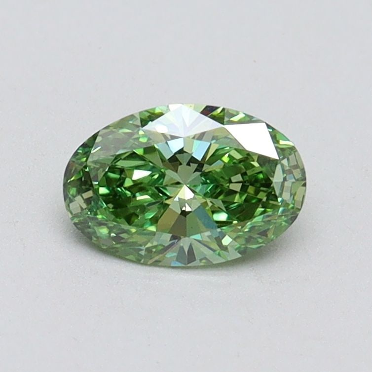Loose Diamond - OVAL 0.52ct Fancy Vivid Green VS1: Loose Diamond - OVAL 0.52ct Fancy Vivid Green VS1 Source: This is a real non-mined Diamond that has been grown in a lab Shape: OVAL Carats: 0.52 Color: Fancy Vivid Green Certification: IGI Video: