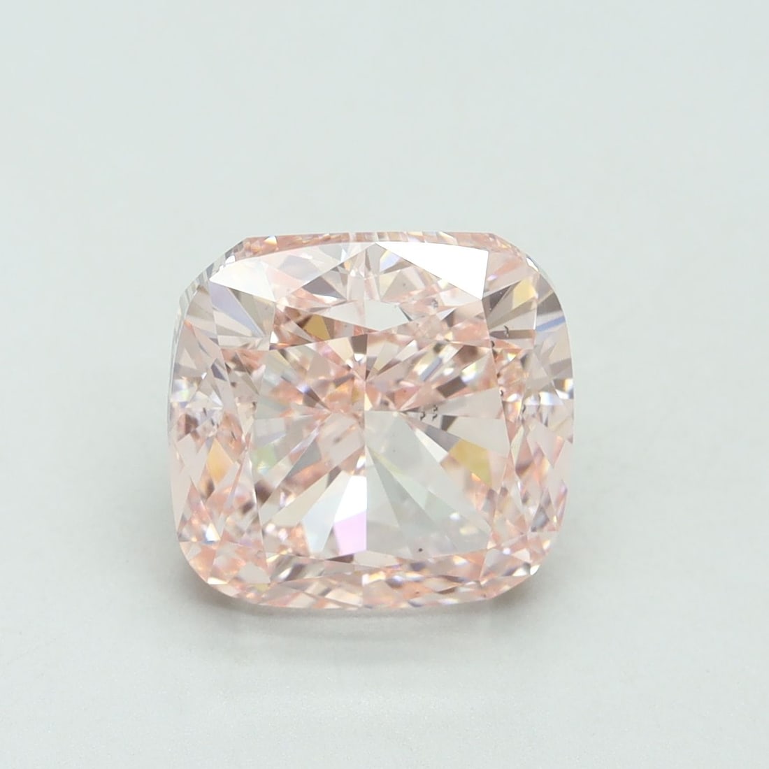 Loose Diamond - CUSHION BRILLIANT 4.96ct Fancy Vivid Pink SI1: Loose Diamond - CUSHION BRILLIANT 4.96ct Fancy Vivid Pink SI1 Source: This is a real non-mined Diamond that has been grown in a lab Shape: CUSHION BRILLIANT Carats: 4.96 Color: Fancy Vivid Pink Certif