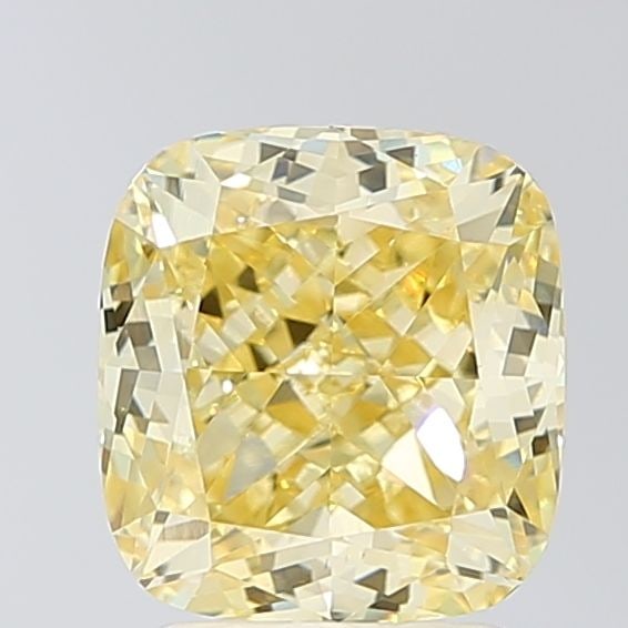 Loose Diamond - CUSHION MODIFIED 2.61ct Fancy Intense Yellow VVS2: Loose Diamond - CUSHION MODIFIED 2.61ct Fancy Intense Yellow VVS2 Source: This is a real non-mined Diamond that has been grown in a lab Shape: CUSHION MODIFIED Carats: 2.61 Color: Fancy Intense Yellow