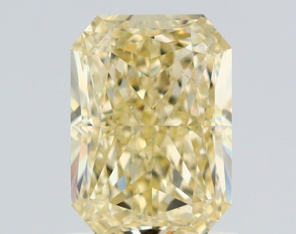 Loose Diamond - RADIANT 1.17ct Fancy Light Yellow VS2: Loose Diamond - RADIANT 1.17ct Fancy Light Yellow VS2 Source: This is a real non-mined Diamond that has been grown in a lab Shape: RADIANT Carats: 1.17 Color: Fancy Light Yellow Certification: GIA Vid