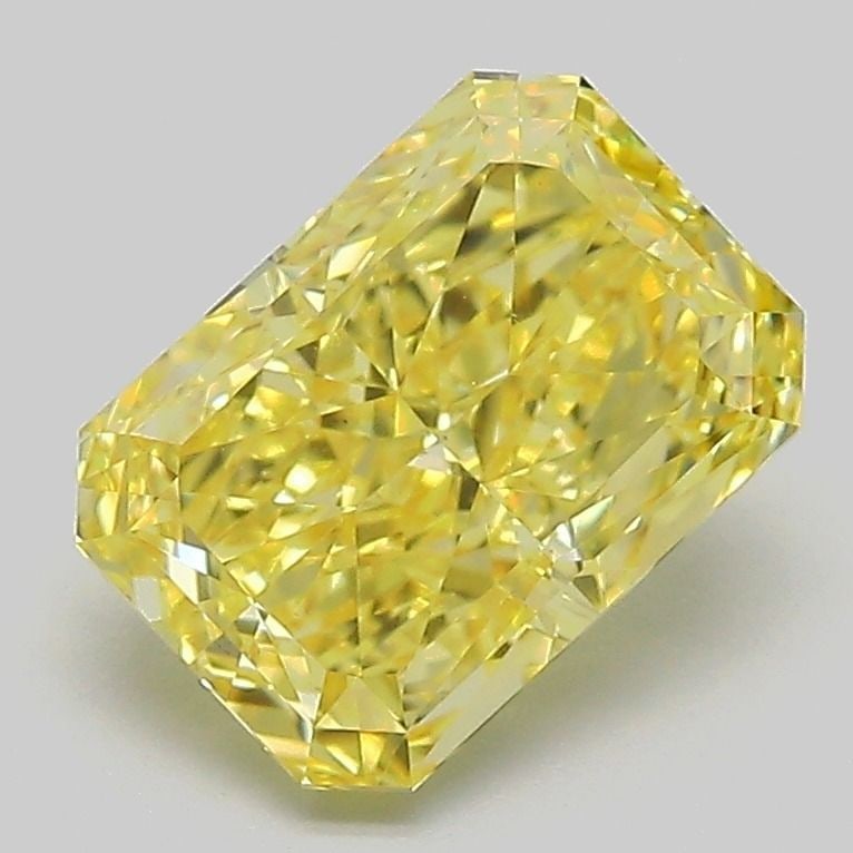 Loose Diamond - RADIANT 2.14ct Fancy Vivid Yellow VS1: Loose Diamond - RADIANT 2.14ct Fancy Vivid Yellow VS1 Source: This is a real non-mined Diamond that has been grown in a lab Shape: RADIANT Carats: 2.14 Color: Fancy Vivid Yellow Certification: IGI Vid