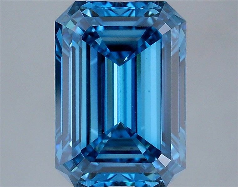 Loose Diamond - EMERALD 3.03ct Fancy Vivid Blue VS1: Loose Diamond - EMERALD 3.03ct Fancy Vivid Blue VS1 Source: This is a real non-mined Diamond that has been grown in a lab Shape: EMERALD Carats: 3.03 Color: Fancy Vivid Blue Certification: IGI Video: