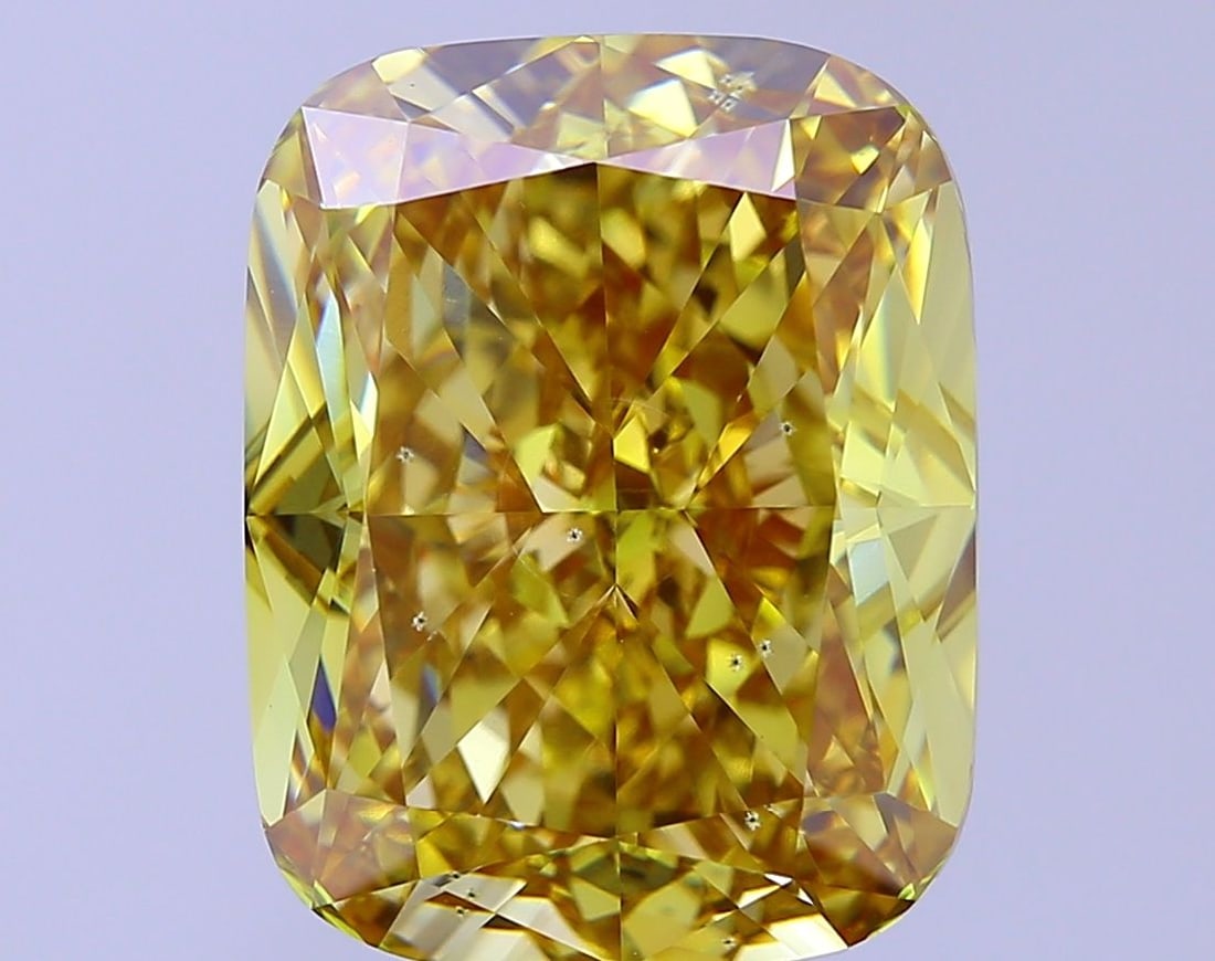 Loose Diamond - CUSHION MODIFIED 13.25ct Fancy Intense Yellow VS2: Loose Diamond - CUSHION MODIFIED 13.25ct Fancy Intense Yellow VS2 Source: This is a real non-mined Diamond that has been grown in a lab Shape: CUSHION MODIFIED Carats: 13.25 Color: Fancy Intense Yello