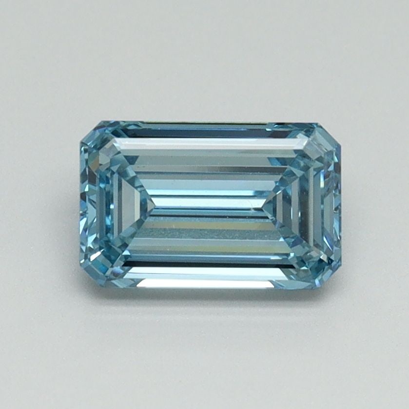 Loose Diamond - EMERALD 1.0ct Fancy Vivid Blue VS1: Loose Diamond - EMERALD 1.0ct Fancy Vivid Blue VS1 Source: This is a real non-mined Diamond that has been grown in a lab Shape: EMERALD Carats: 1.0 Color: Fancy Vivid Blue Certification: IGI Video:
