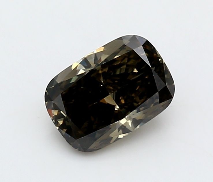 Loose Diamond - CUSHION MODIFIED 1.21ct Fancy Deep Brownish Gray VS1: Loose Diamond - CUSHION MODIFIED 1.21ct Fancy Deep Brownish Gray VS1 Source: This is a real non-mined Diamond that has been grown in a lab Shape: CUSHION MODIFIED Carats: 1.21 Color: Fancy Deep Browni