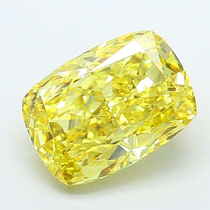 Loose Diamond - CUSHION MODIFIED 6.02ct Fancy Vivid Yellow VS2: Loose Diamond - CUSHION MODIFIED 6.02ct Fancy Vivid Yellow VS2 Source: This is a real non-mined Diamond that has been grown in a lab Shape: CUSHION MODIFIED Carats: 6.02 Color: Fancy Vivid Yellow Cert