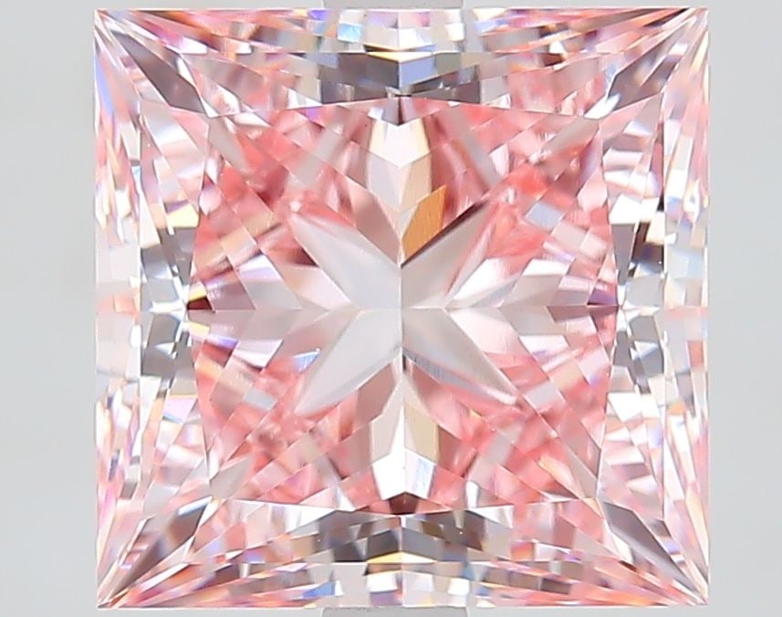 Loose Diamond - PRINCESS 5.01ct Fancy Intense Pink VS1: Loose Diamond - PRINCESS 5.01ct Fancy Intense Pink VS1 Source: This is a real non-mined Diamond that has been grown in a lab Shape: PRINCESS Carats: 5.01 Color: Fancy Intense Pink Certification: IGI V