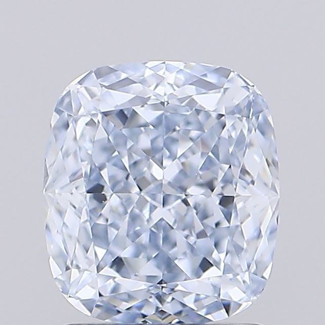 Loose Diamond - CUSHION MODIFIED 1.64ct Fancy Light Blue VVS2: Loose Diamond - CUSHION MODIFIED 1.64ct Fancy Light Blue VVS2 Source: This is a real non-mined Diamond that has been grown in a lab Shape: CUSHION MODIFIED Carats: 1.64 Color: Fancy Light Blue Certifi