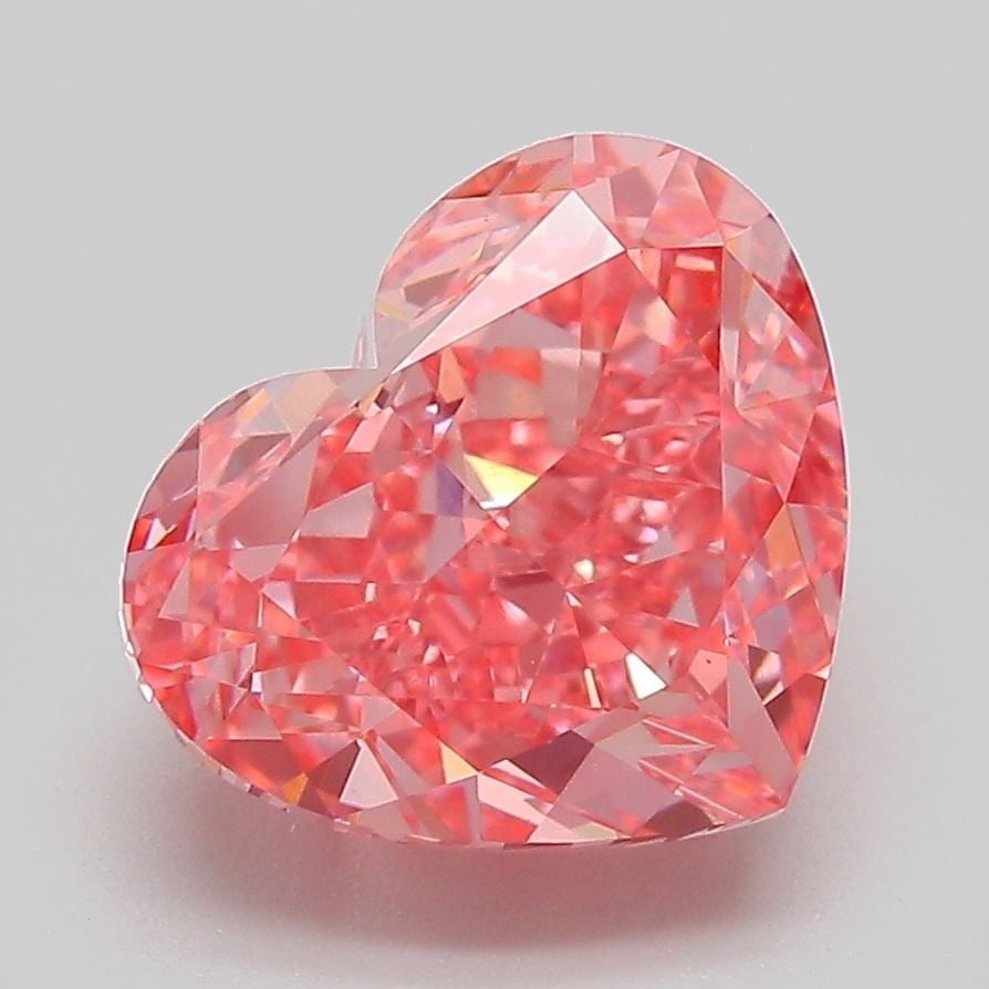 Loose Diamond - HEART 4.02ct Fancy Vivid Pink VVS2: Loose Diamond - HEART 4.02ct Fancy Vivid Pink VVS2 Source: This is a real non-mined Diamond that has been grown in a lab Shape: HEART Carats: 4.02 Color: Fancy Vivid Pink Certification: IGI Video: