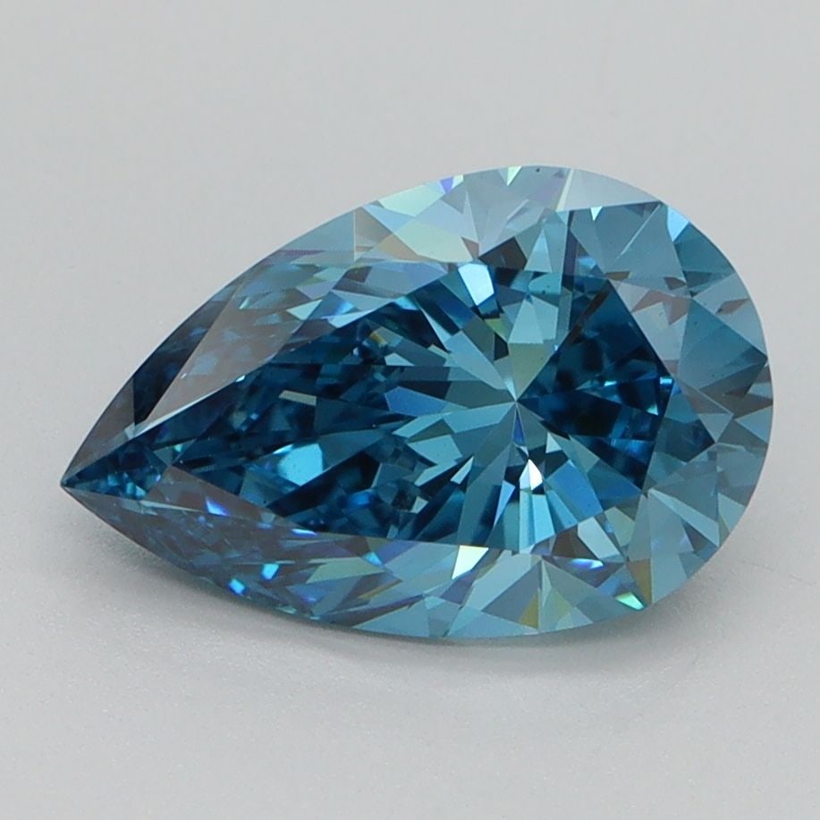 Loose Diamond - PEAR 2.01ct Fancy Vivid Blue VS1: Loose Diamond - PEAR 2.01ct Fancy Vivid Blue VS1 Source: This is a real non-mined Diamond that has been grown in a lab Shape: PEAR Carats: 2.01 Color: Fancy Vivid Blue Certification: IGI Video: