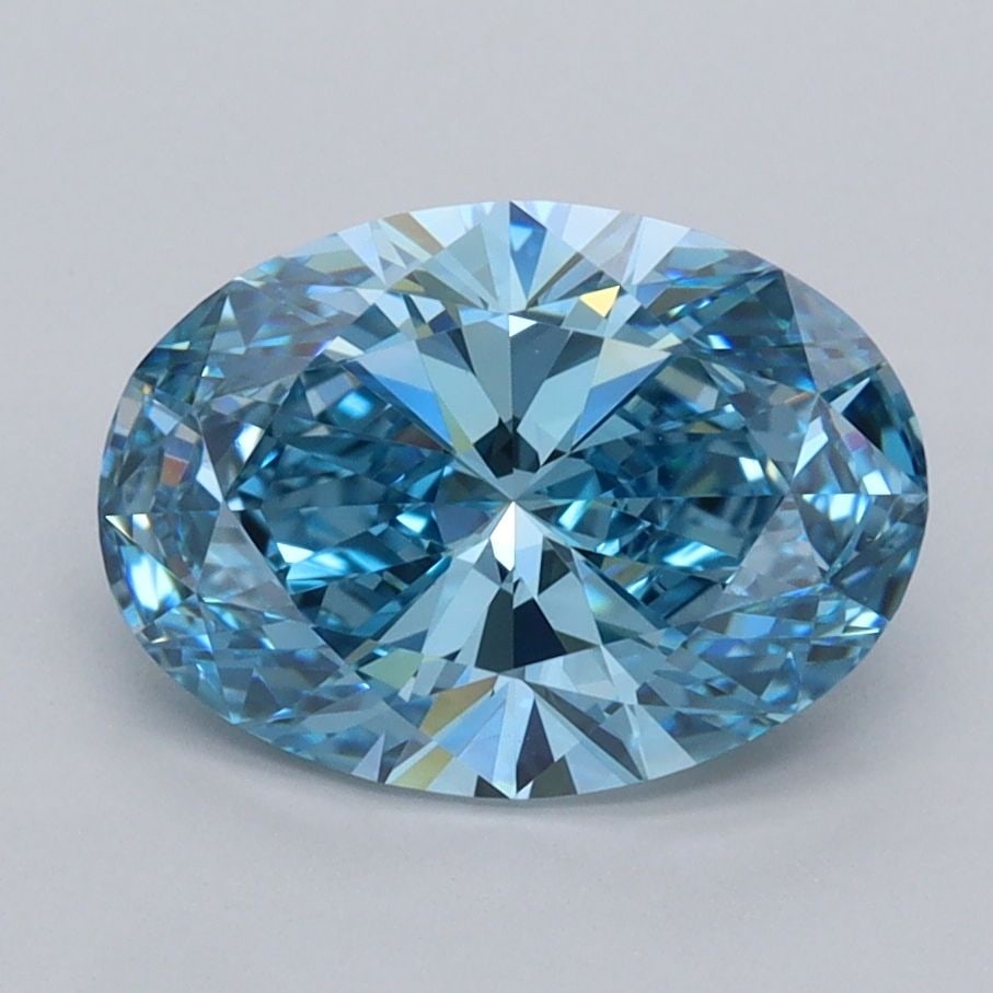 Loose Diamond - OVAL 2.05ct Fancy Vivid Blue VVS1: Loose Diamond - OVAL 2.05ct Fancy Vivid Blue VVS1 Source: This is a real non-mined Diamond that has been grown in a lab Shape: OVAL Carats: 2.05 Color: Fancy Vivid Blue Certification: IGI Video: