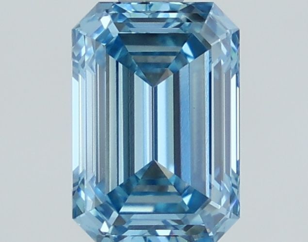 Loose Diamond - EMERALD 1.54ct Fancy Vivid Blue VVS2: Loose Diamond - EMERALD 1.54ct Fancy Vivid Blue VVS2 Source: This is a real non-mined Diamond that has been grown in a lab Shape: EMERALD Carats: 1.54 Color: Fancy Vivid Blue Certification: IGI Video: