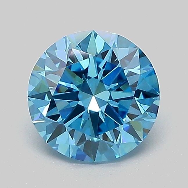 Loose Diamond - ROUND 1.0ct Fancy Vivid Blue VS1: Loose Diamond - ROUND 1.0ct Fancy Vivid Blue VS1 Source: This is a real non-mined Diamond that has been grown in a lab Shape: ROUND Carats: 1.0 Color: Fancy Vivid Blue Certification: IGI Video: