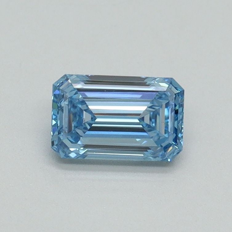 Loose Diamond - EMERALD 0.5ct Fancy Intense Blue VVS2: Loose Diamond - EMERALD 0.5ct Fancy Intense Blue VVS2 Source: This is a real non-mined Diamond that has been grown in a lab Shape: EMERALD Carats: 0.5 Color: Fancy Intense Blue Certification: IGI Vide