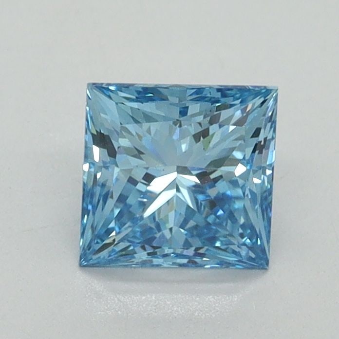 Loose Diamond - PRINCESS 0.9ct Fancy Vivid Blue VS2: Loose Diamond - PRINCESS 0.9ct Fancy Vivid Blue VS2 Source: This is a real non-mined Diamond that has been grown in a lab Shape: PRINCESS Carats: 0.9 Color: Fancy Vivid Blue Certification: IGI Video: