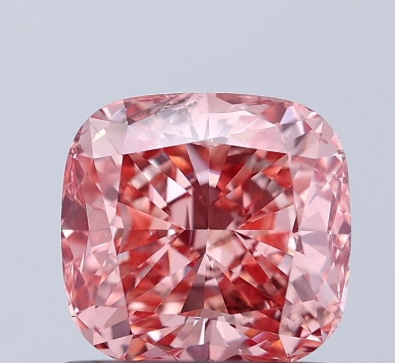 Loose Diamond - CUSHION MODIFIED 1.02ct Fancy Vivid Pink SI1: Loose Diamond - CUSHION MODIFIED 1.02ct Fancy Vivid Pink SI1 Source: This is a real non-mined Diamond that has been grown in a lab Shape: CUSHION MODIFIED Carats: 1.02 Color: Fancy Vivid Pink Certific