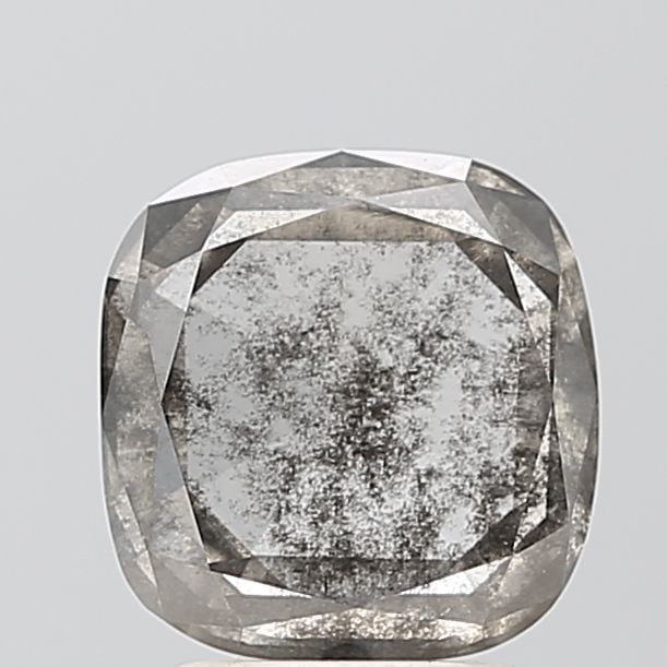 Loose Diamond - CUSHION BRILLIANT 2.24ct Salt and Pepper I1: Loose Diamond - CUSHION BRILLIANT 2.24ct Salt and Pepper I1 Source: This is a real non-mined Diamond that has been grown in a lab Shape: CUSHION BRILLIANT Carats: 2.24 Color: Salt and Pepper Certifica