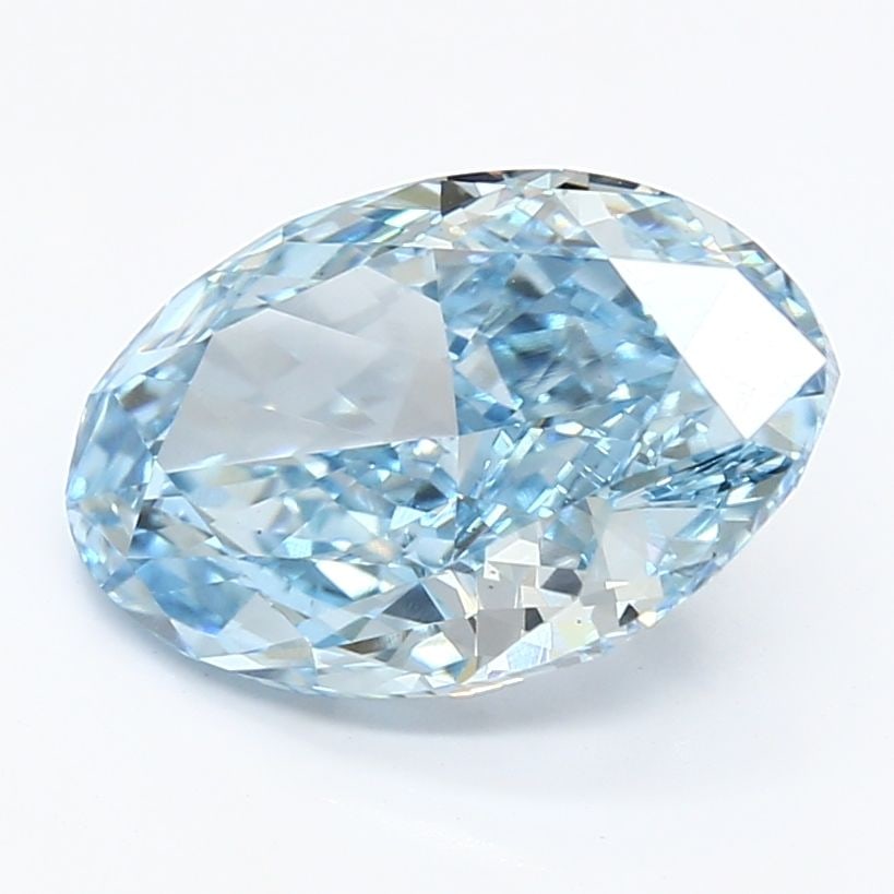 Loose Diamond - OVAL 2.87ct Fancy Vivid Blue VS1: Loose Diamond - OVAL 2.87ct Fancy Vivid Blue VS1 Source: This is a real non-mined Diamond that has been grown in a lab Shape: OVAL Carats: 2.87 Color: Fancy Vivid Blue Certification: IGI The Diamond D