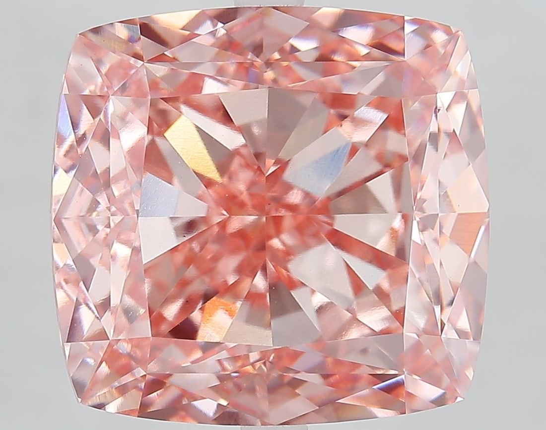 Loose Diamond - CUSHION MODIFIED 16.11ct Fancy Vivid Pink VS1: Loose Diamond - CUSHION MODIFIED 16.11ct Fancy Vivid Pink VS1 Source: This is a real non-mined Diamond that has been grown in a lab Shape: CUSHION MODIFIED Carats: 16.11 Color: Fancy Vivid Pink Certif