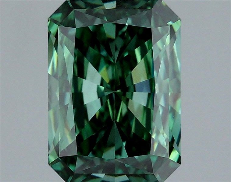 Loose Diamond - RADIANT 2.01ct Fancy Vivid Green VS1: Loose Diamond - RADIANT 2.01ct Fancy Vivid Green VS1 Source: This is a real non-mined Diamond that has been grown in a lab Shape: RADIANT Carats: 2.01 Color: Fancy Vivid Green Certification: IGI Video