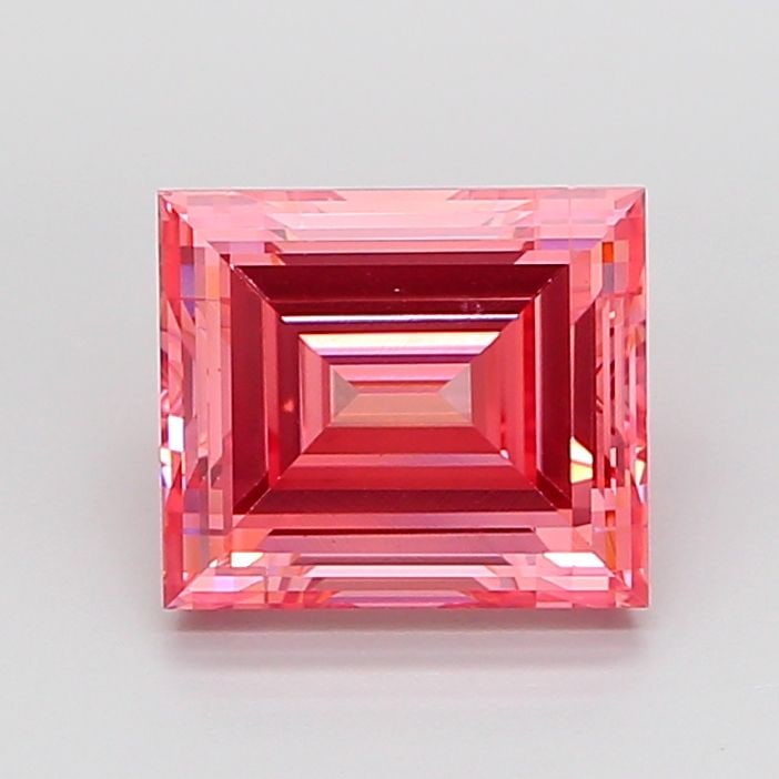 Loose Diamond - BAGUETTE 5.14ct Fancy Vivid Pink VS1: Loose Diamond - BAGUETTE 5.14ct Fancy Vivid Pink VS1 Source: This is a real non-mined Diamond that has been grown in a lab Shape: BAGUETTE Carats: 5.14 Color: Fancy Vivid Pink Certification: IGI Video