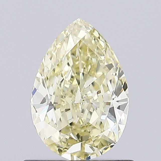 Loose Diamond - PEAR 0.65ct Fancy Light Yellow VVS2: Loose Diamond - PEAR 0.65ct Fancy Light Yellow VVS2 Source: This is a real non-mined Diamond that has been grown in a lab Shape: PEAR Carats: 0.65 Color: Fancy Light Yellow Certification: IGI Video: