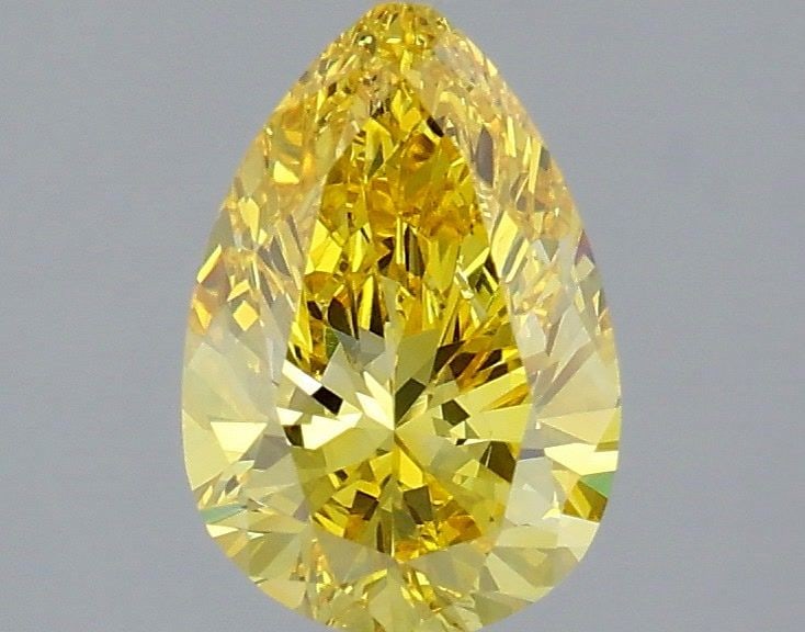 Loose Diamond - PEAR 1.46ct Fancy Vivid Yellow VS2: Loose Diamond - PEAR 1.46ct Fancy Vivid Yellow VS2 Source: This is a real non-mined Diamond that has been grown in a lab Shape: PEAR Carats: 1.46 Color: Fancy Vivid Yellow Certification: IGI Video:
