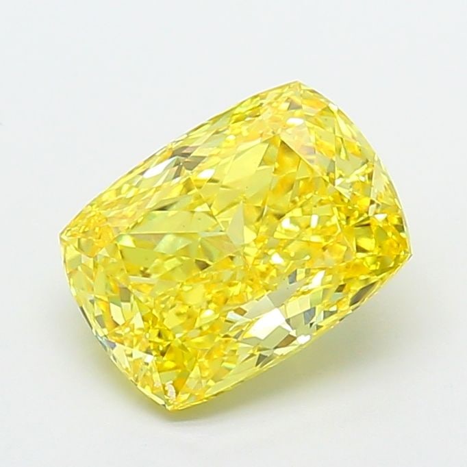 Loose Diamond - CUSHION MODIFIED 3.74ct Fancy Vivid Yellow VS1: Loose Diamond - CUSHION MODIFIED 3.74ct Fancy Vivid Yellow VS1 Source: This is a real non-mined Diamond that has been grown in a lab Shape: CUSHION MODIFIED Carats: 3.74 Color: Fancy Vivid Yellow Cert